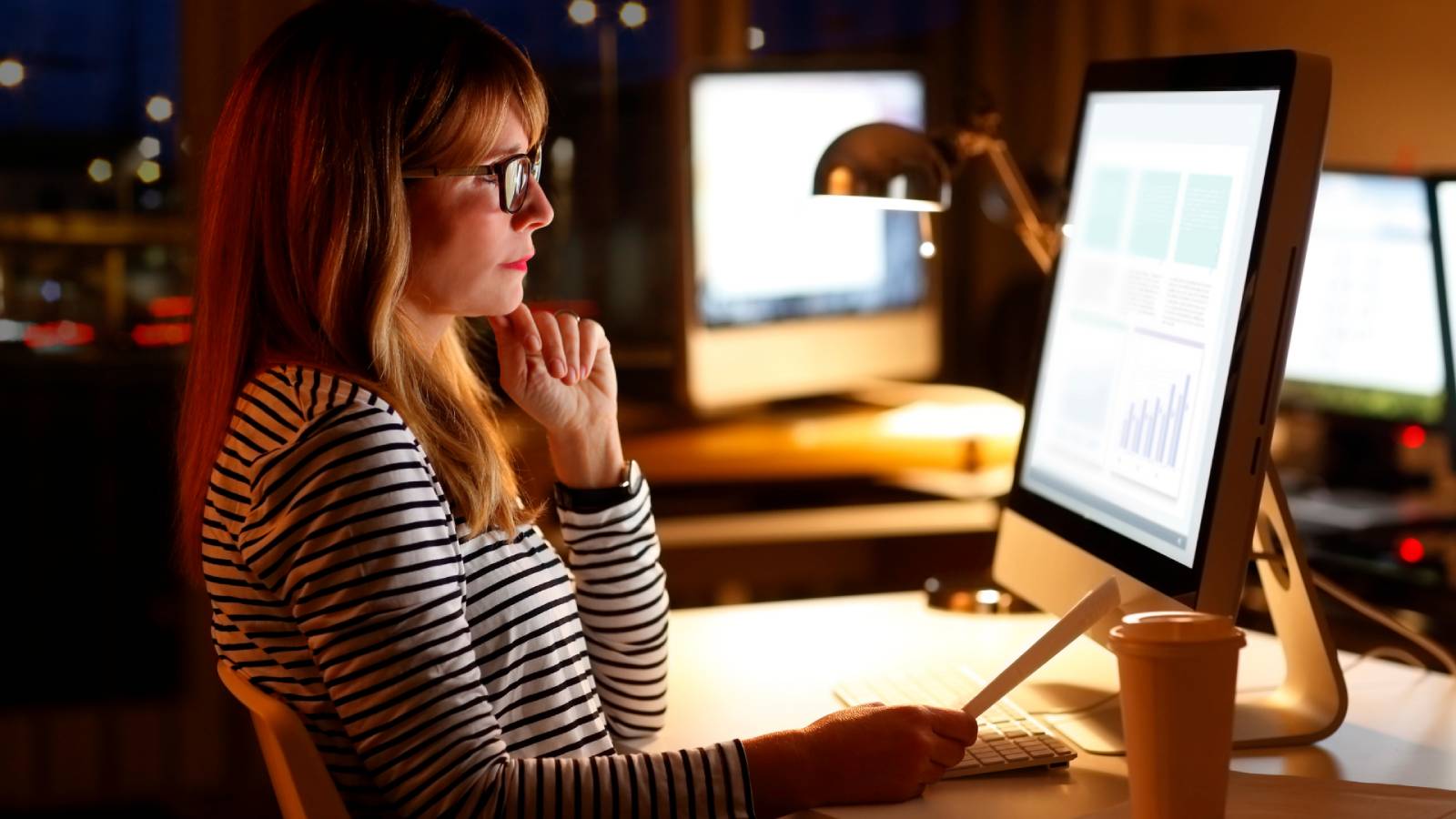 Women Working Late